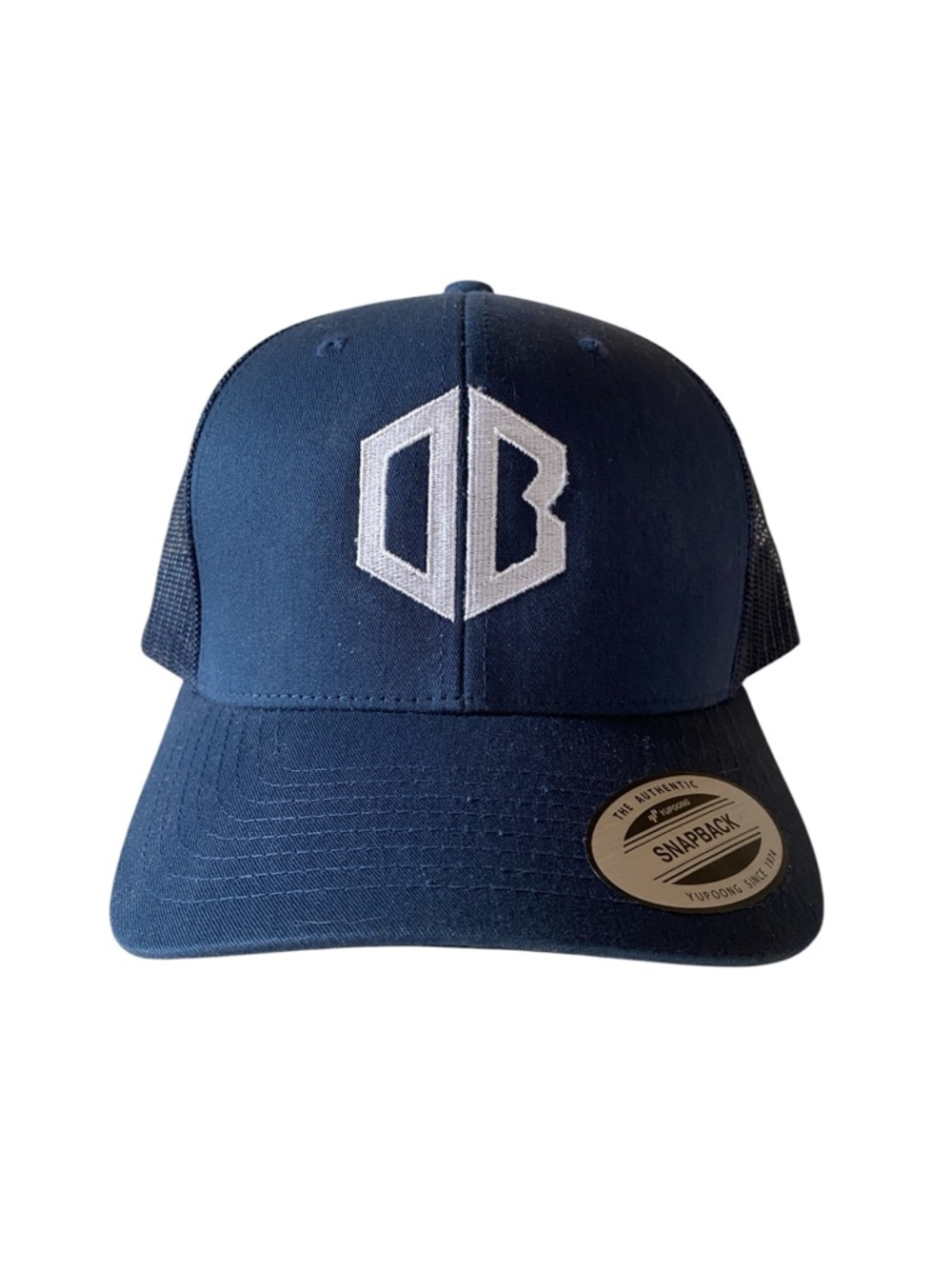 NEW DiamondBack Trucker Cap Navy Blue Cotton w Mesh Back Snapback Adjustable